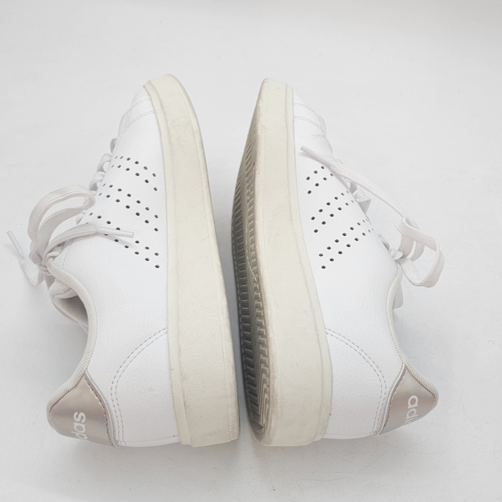 Adidas Advantage 2.0 White Metallic Heel Sneakers Women’s 6 Classic Casual Stree - Picture 8 of 9